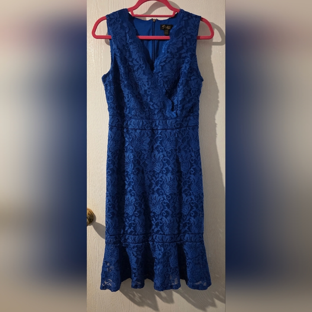 Thalia Sodi Elegant Blue Lace Dress Size Small